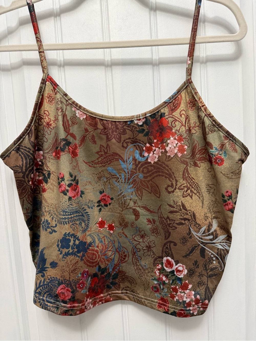Shein Curve Spaghetti Strap Floral Print Crop Women’s Plus Size 2XL (37-11)